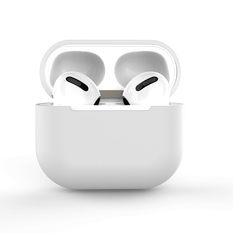 Dėklas AirPods 3 silikoninis minkštas ausinių dėklas baltas (dėklas C)