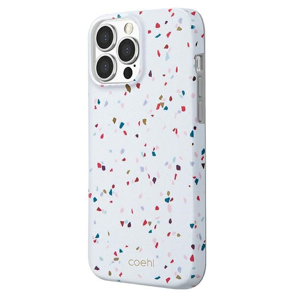 Uniq Coehl Terrazzo dėklas telefonui iPhone 13 Pro Max - balta