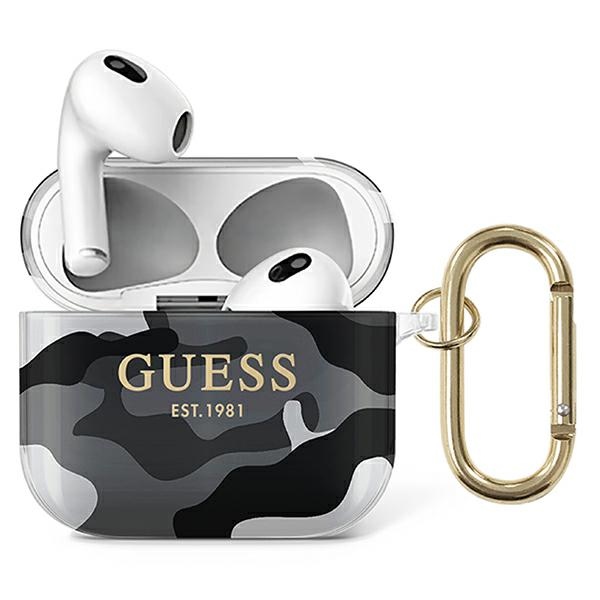 Guess GUA3UCAMG AirPods 3 dėklas juodas/juodas Camo Collection