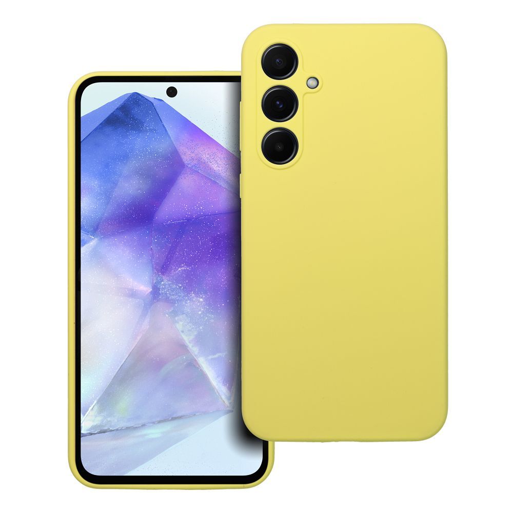 Silikoninis dėklas 2mm SAMSUNG A55 5G citrininis