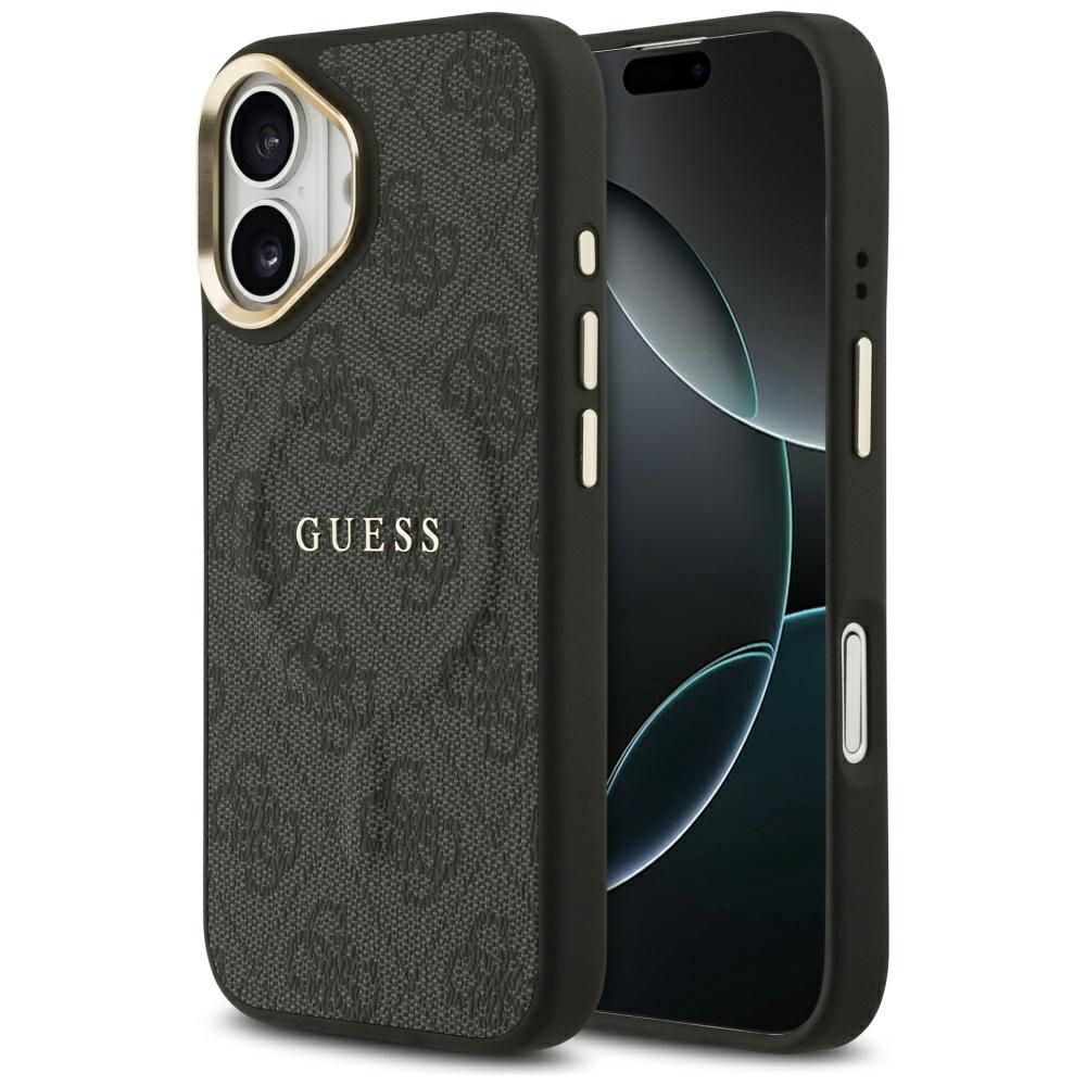 GUESS dėklas IPHONE 17 suderinamas su MagSafe GUHMP17SP4MSEGCK (PU 4G su klasikiniu) juodas