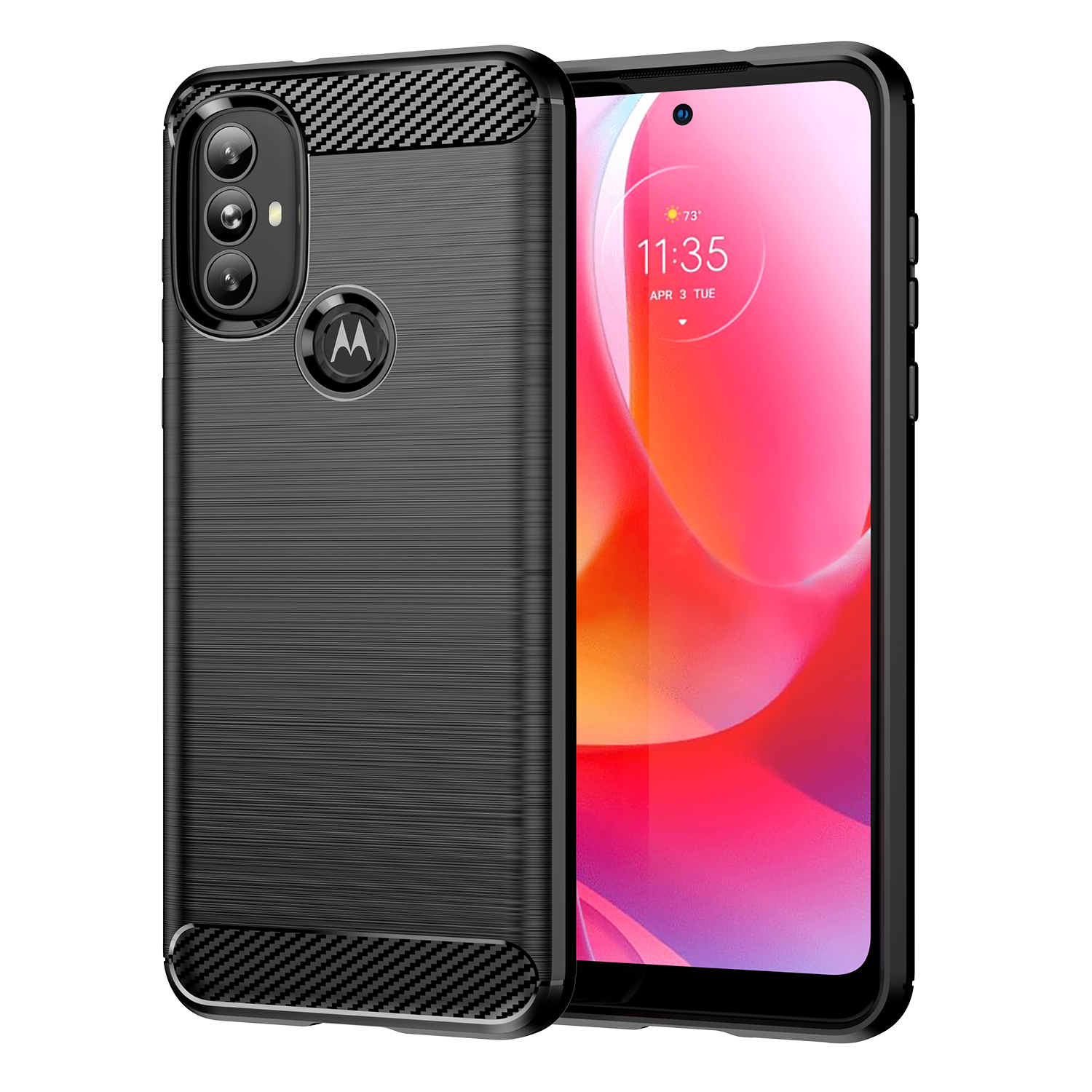 Anglies dėklas lankstus apvalkalas Motorola Moto G Power 2022 juodas