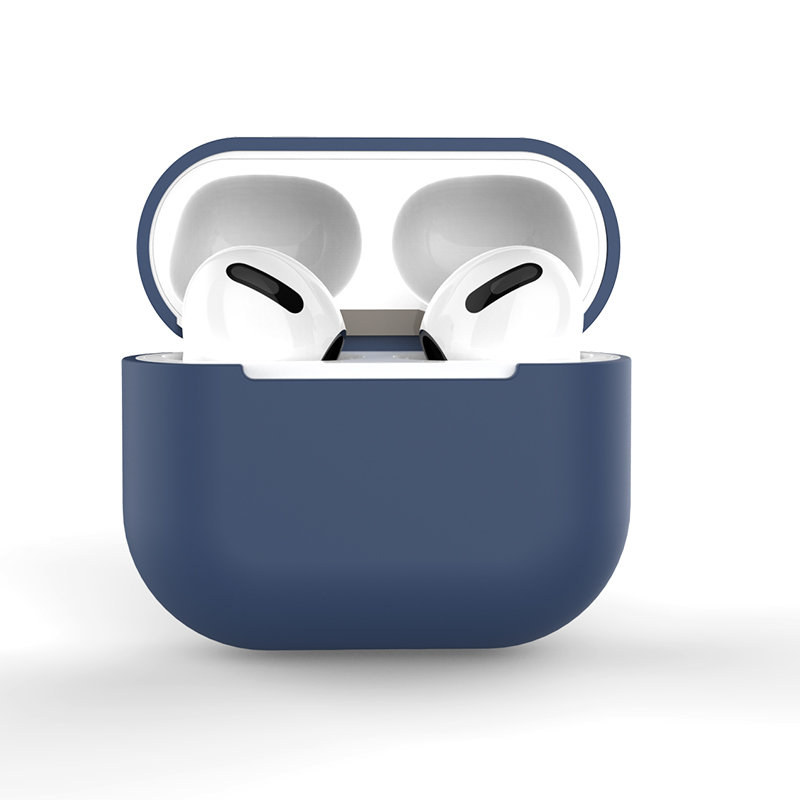 AirPods Pro dėklas silikoninis minkštas ausinėms mėlynas (C)