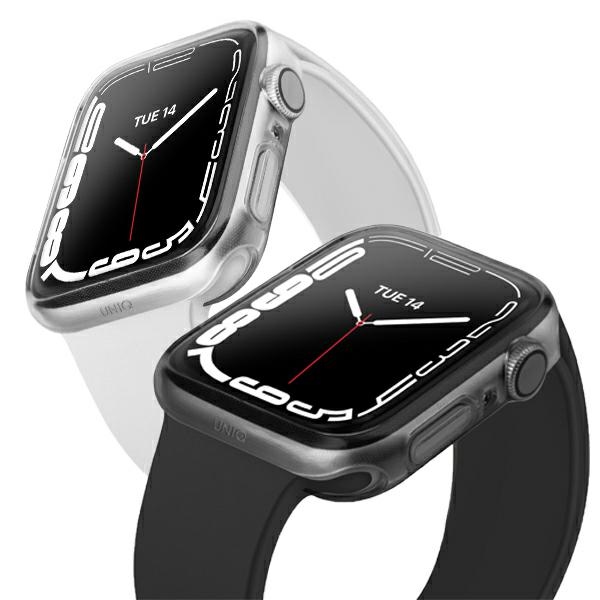 Uniq Glase dėklas Apple Watch 7 41mm 2 vnt - skaidrus ir pilkas