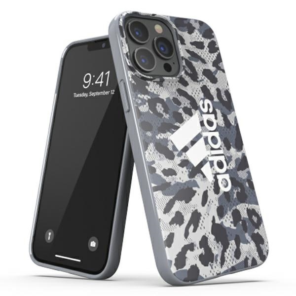 Adidas OR SnapCase Leopard dėklas telefonui iPhone 13 Pro Max - pilkas