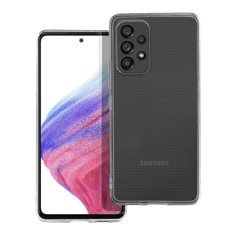 Dėklas telefonui 2 mm skaidrus skirtas SAMSUNG A53 5G (kameros apsauga)