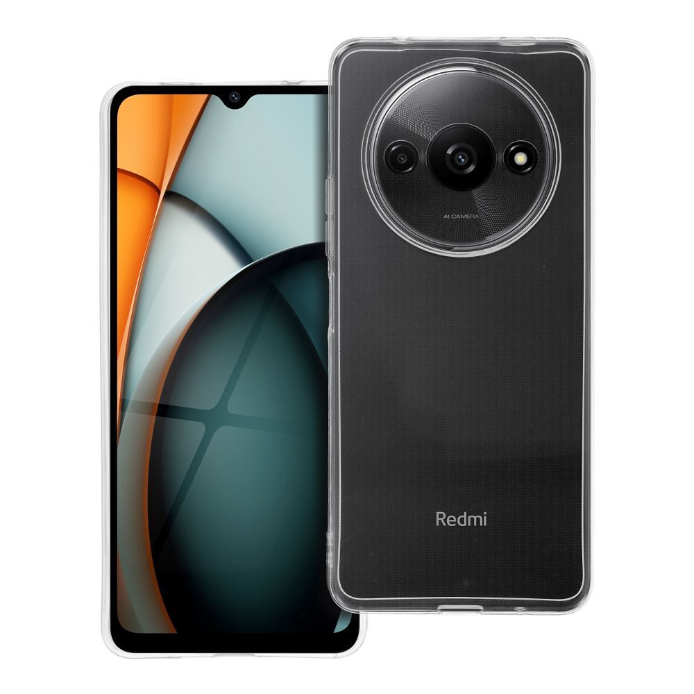 Skaidrus 2 mm dėklas telefonui XIAOMI Redmi A3 4G (su kameros apsauga) permatomas