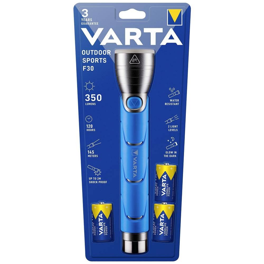 VARTA žibintuvėlis LED Lauko sportas F30 310lm 18629 + 3 x baterijos R14 (Type C)