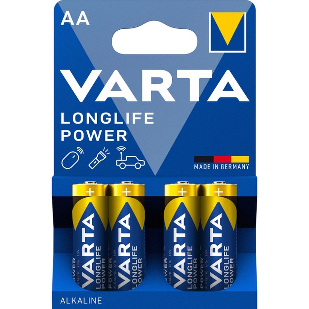 VARTA šarminė baterija R6 (AA) Longlife Power 4 vnt.
