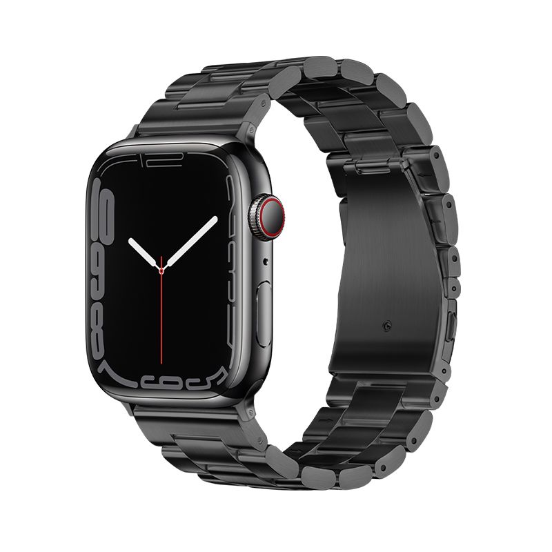 FORCELL F-DESIGN FA10 nerūdijančio plieno dirželis APPLE Watch 42 / 44 / 45 / 49 mm juodas