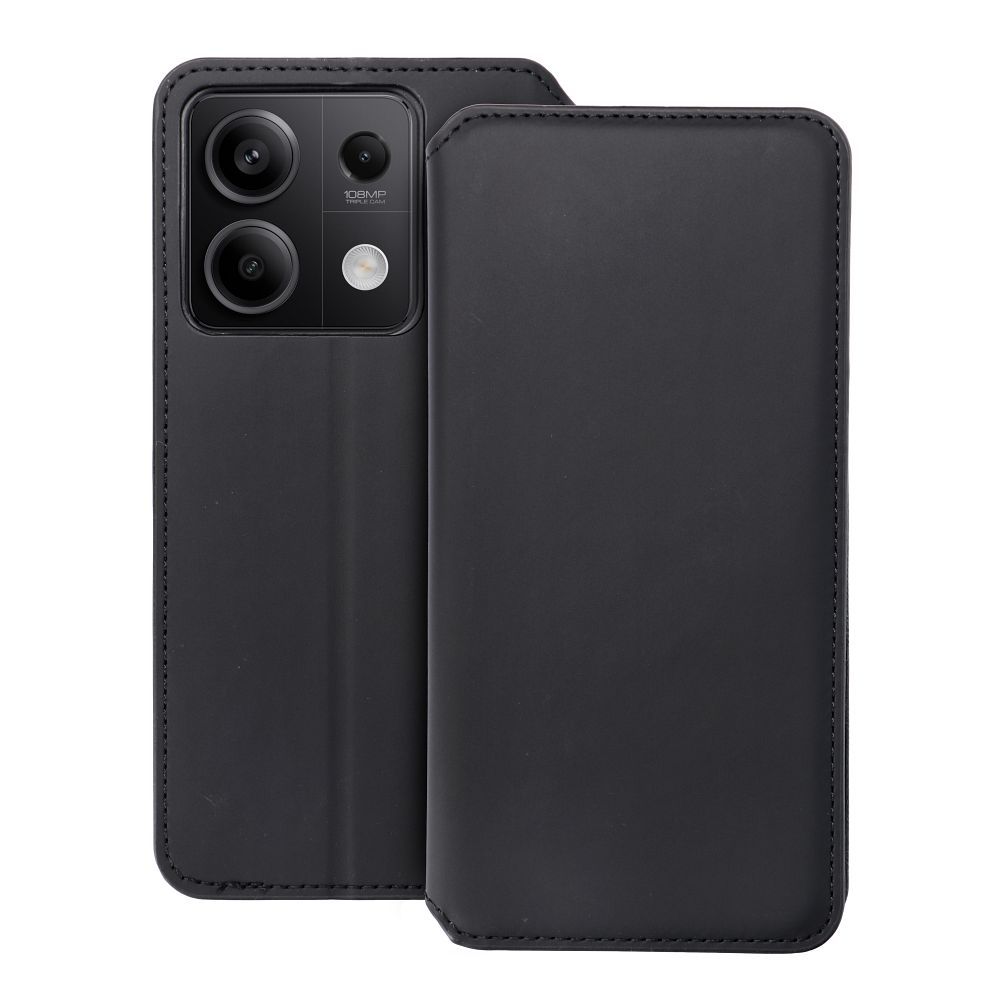 Dvigubos kišenės dėklas telefonui XIAOMI Redmi Note 13 5G juodas