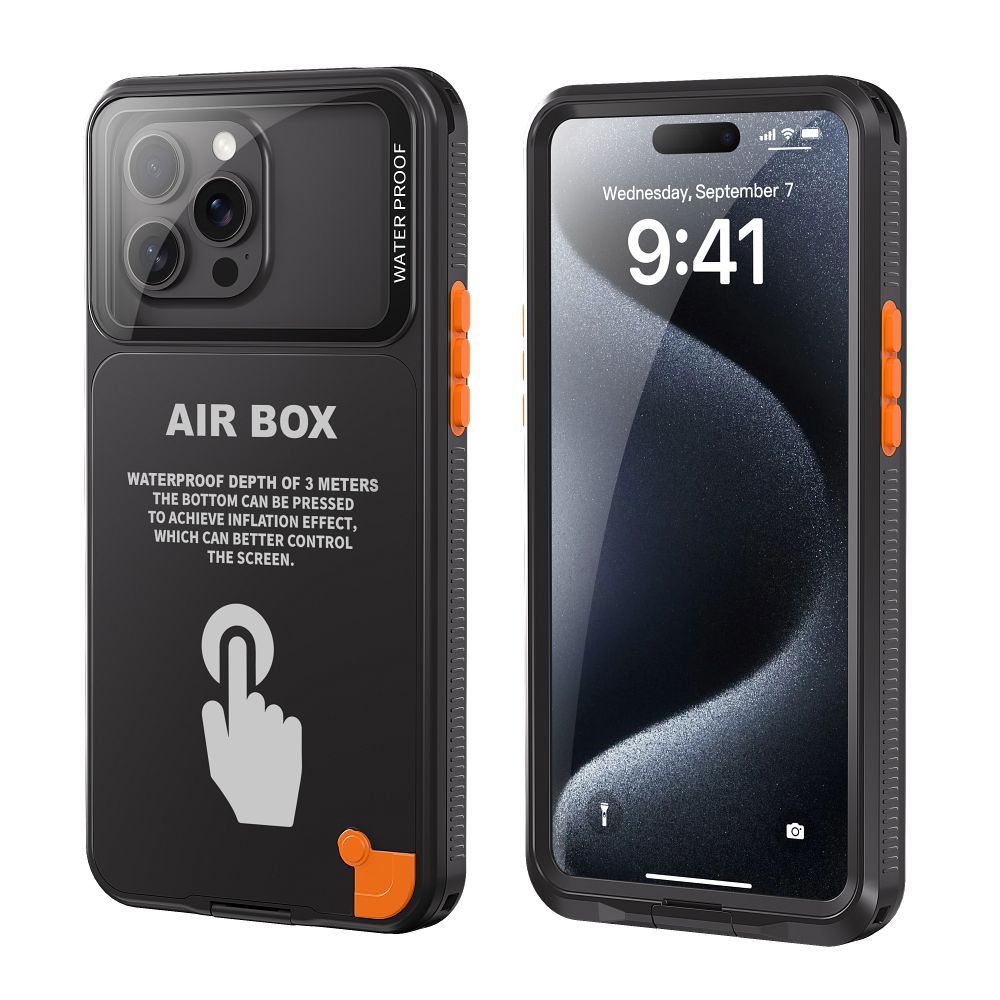 Atsparus vandeniui dėklas SHELLBOX AIRBOX 6.7 universalus juodas