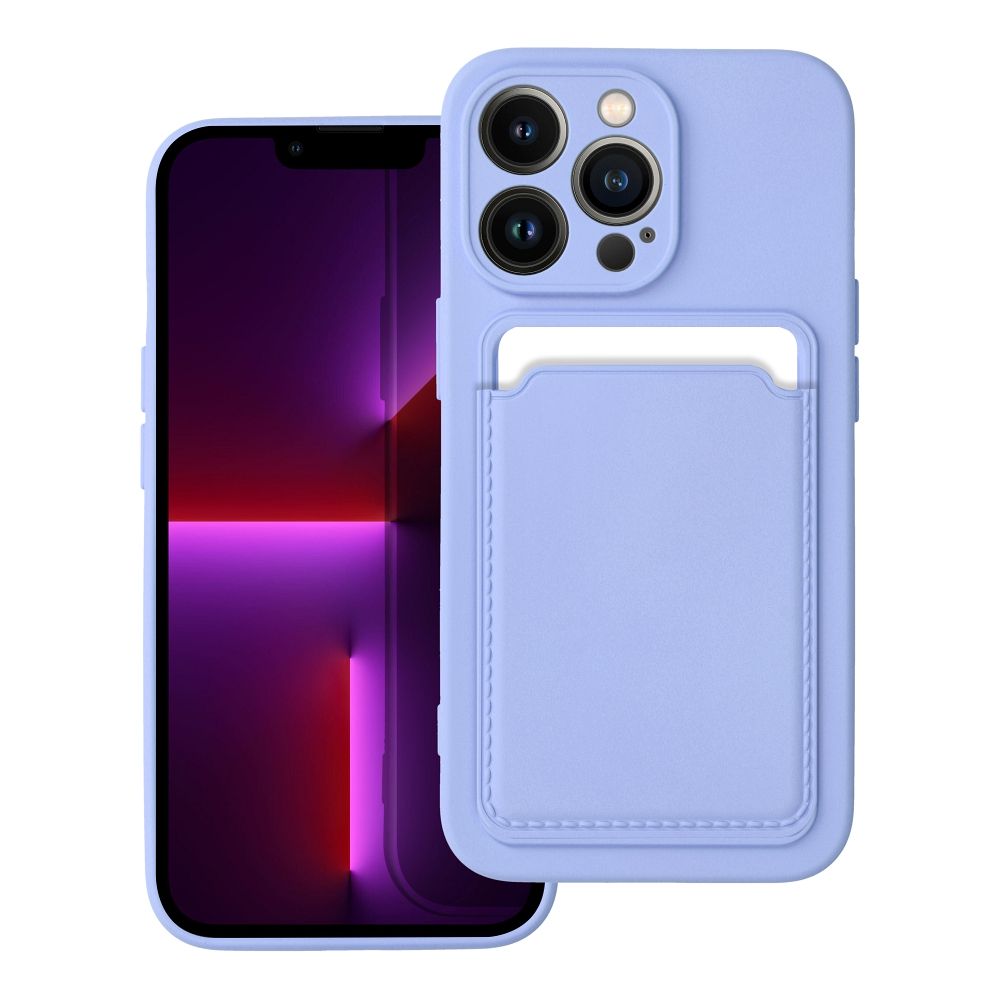 Kortelių dėklas telefonui IPHONE 13 Pro violetinis