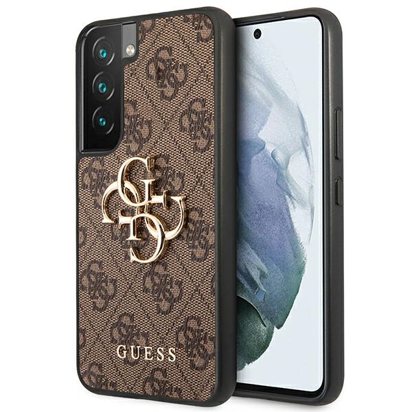 Guess GUHCS22S4GMGBR S901 S22 rudas/rudas kietas dėklas 4G Big Metal Logo