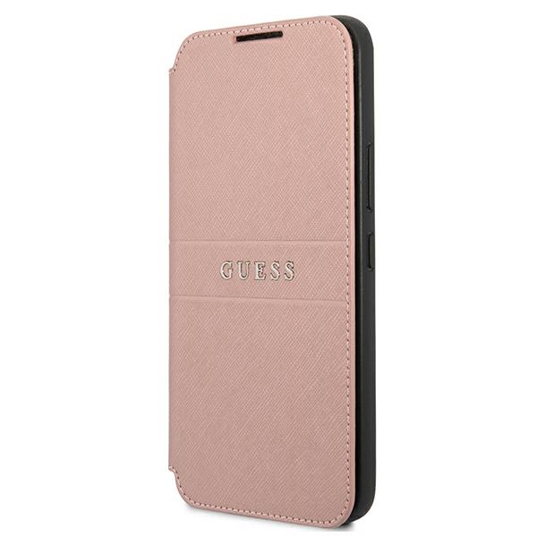 Dėklas telefonui Guess GUBKS22MPSASBPI S22+ S906 rožinis Saffiano Stripes