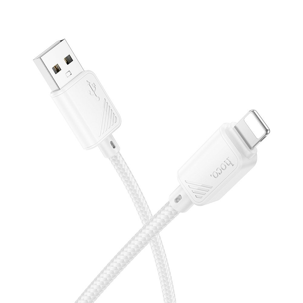 Кабель USB A to Lightning Hoco 2,4A 1 m X113 белый