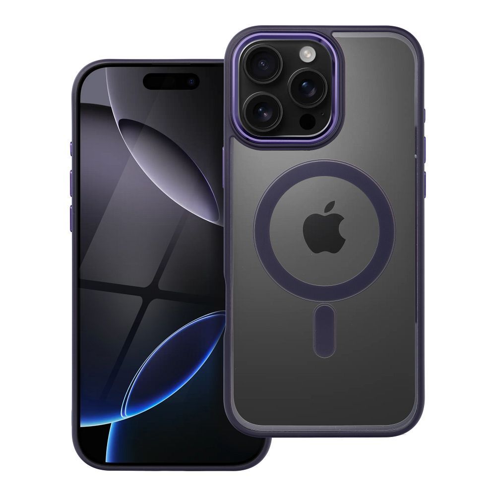 Dėklas telefonui COLOR EDGE MAG COVER suderinamas su MagSafe IPHONE 16 Pro Max - violetinis