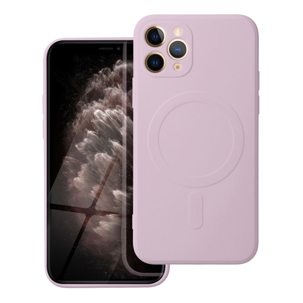 SILICONE MAG COVER dėklas telefonui, suderinamas su MagSafe, IPHONE 11 Pro, rožinis