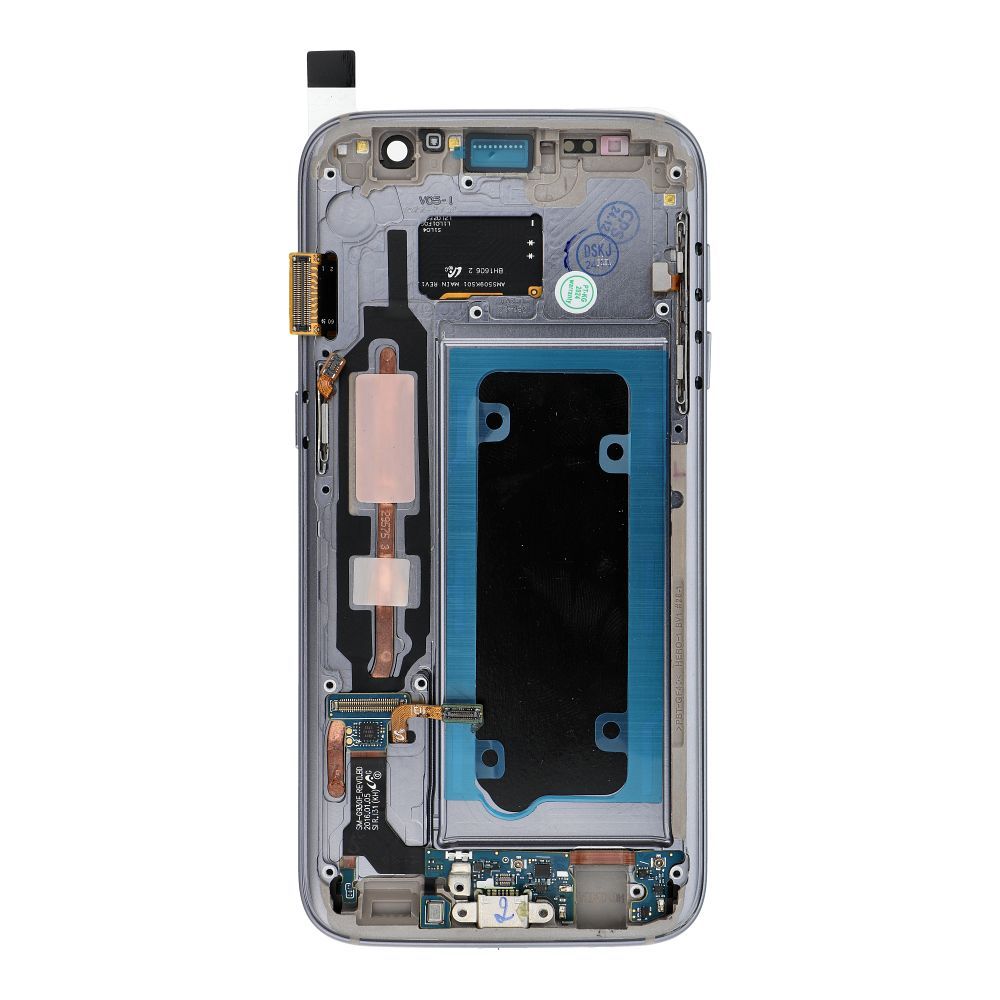 FixCell ekranas LCD SAMSUNG S7 su rėmeliu juodas (refurb)