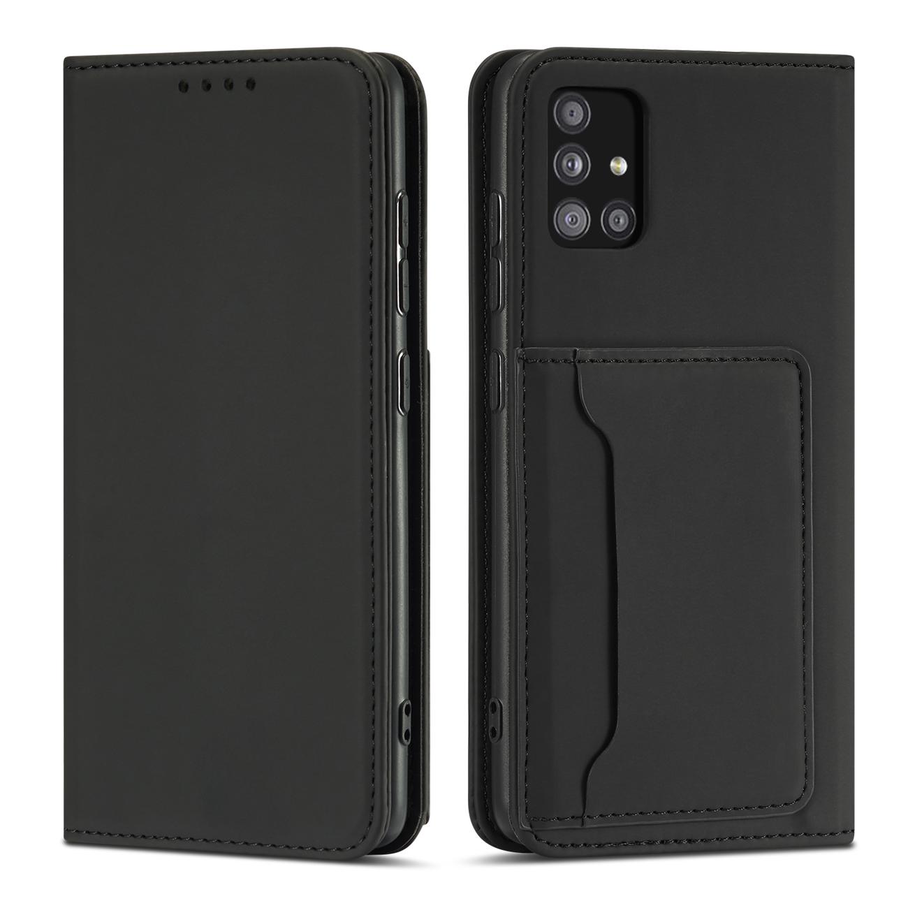 Magnetinis kortelių dėklas Xiaomi Redmi Note 11 Pro piniginė kortelių laikiklis juodas