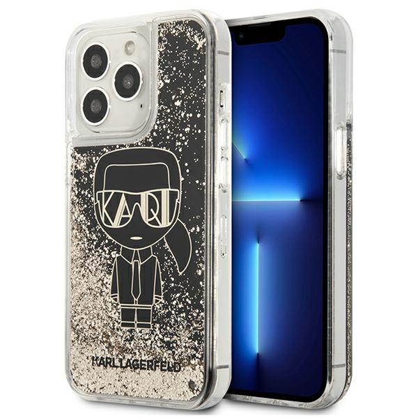 Karl Lagerfeld Liquid Glitter Gatsby dėklas telefonui iPhone 13 Pro / iPhone 13 - juodas