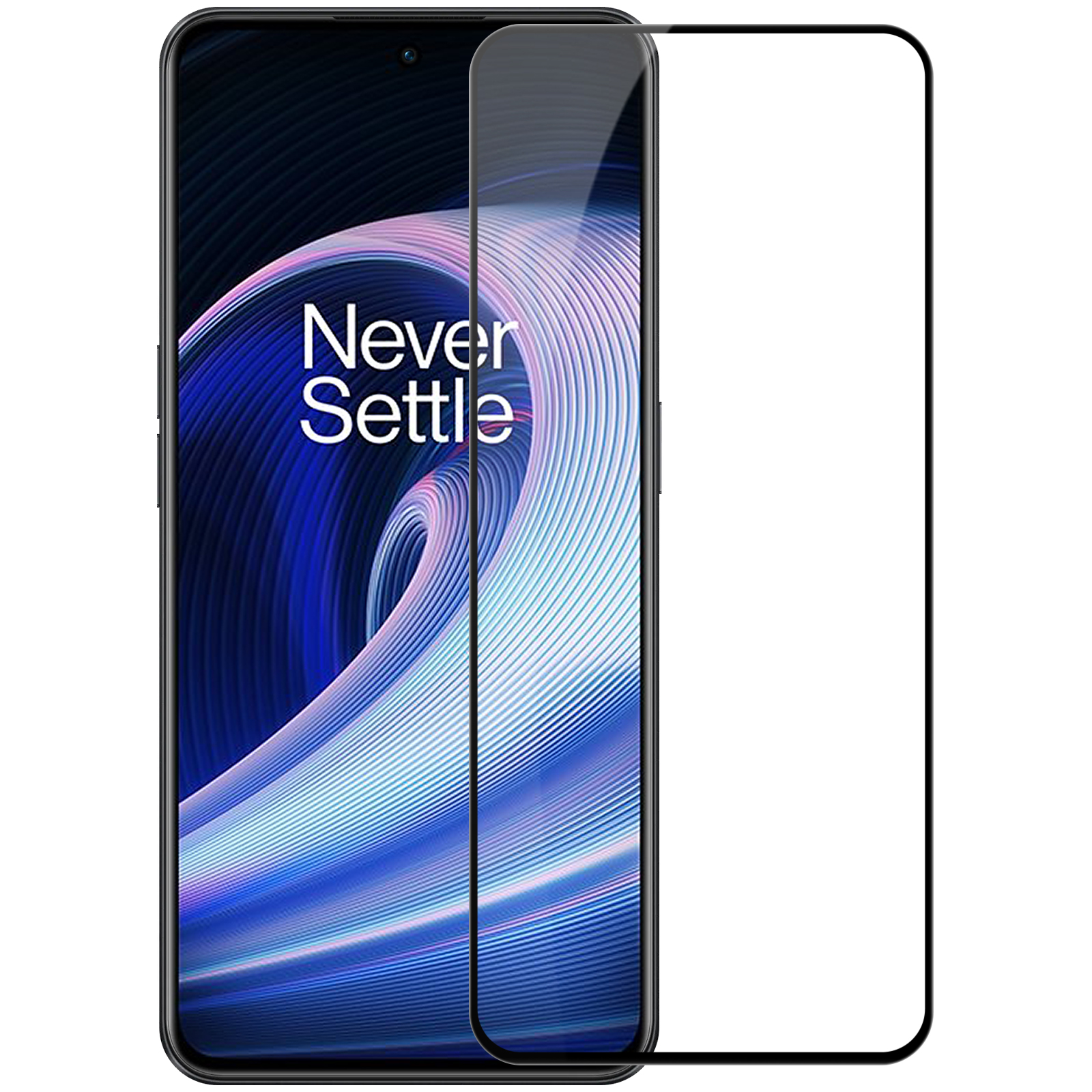 Nillkin CP+PRO itin plonas grūdintas stiklas visam ekranui su 0.2 mm rėmeliu 9H OnePlus Ace juodas