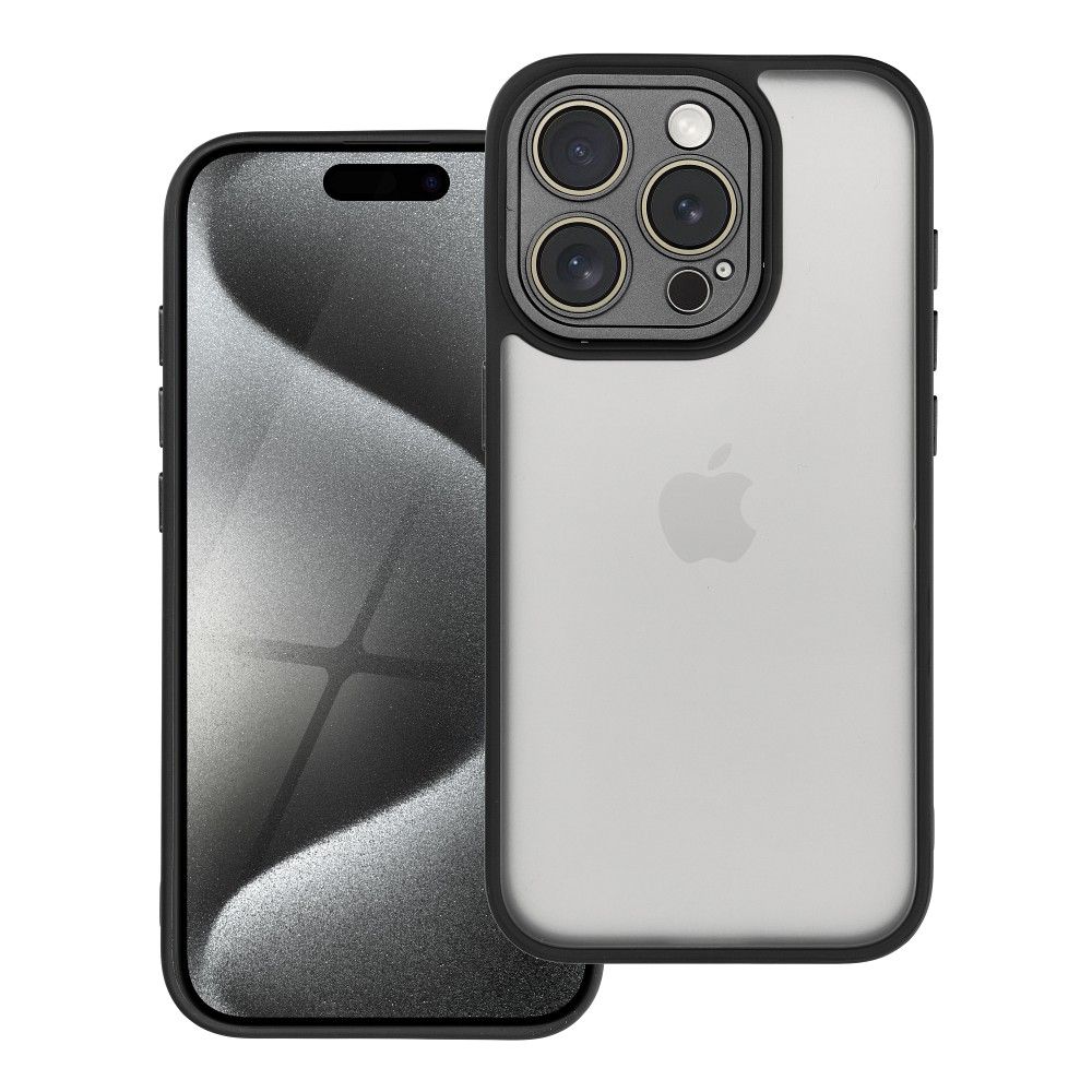 VARIETE Dėklas telefonui IPHONE 15 Pro juodas