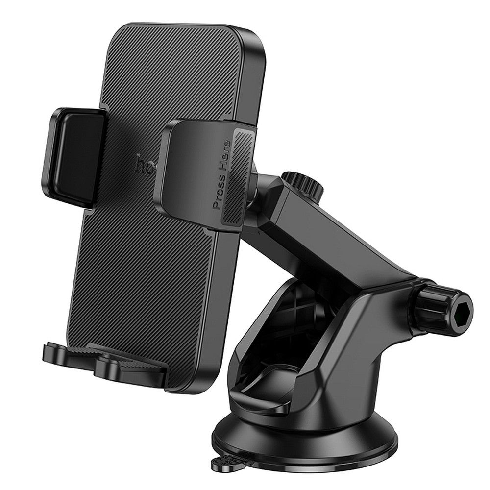 HOCO automobilinis laikiklis telefonui priekinio stiklo ir centrinės konsolės H37 juodas