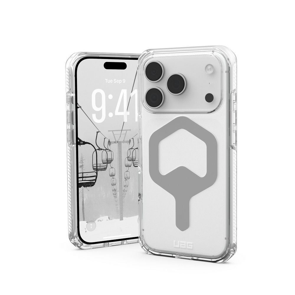 UAG Urban Armor Gear dėklas PLYO suderinamas su MagSafe iPhone 17 Pro ledinis / sidabrinis