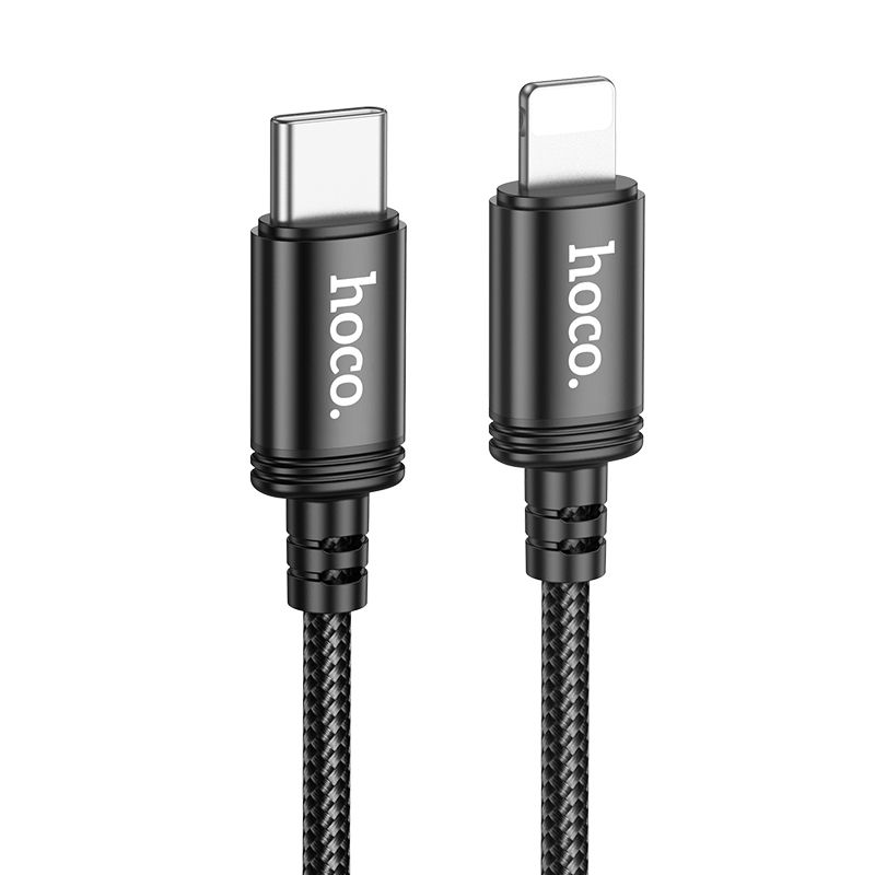 Kabelis USB C į Lightning Hoco PD 27W 2 m X89 juodas