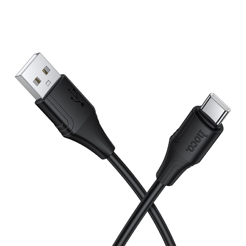Kabelis silikoninis USB A į USB C Hoco 3A 1 m X124 - juodas