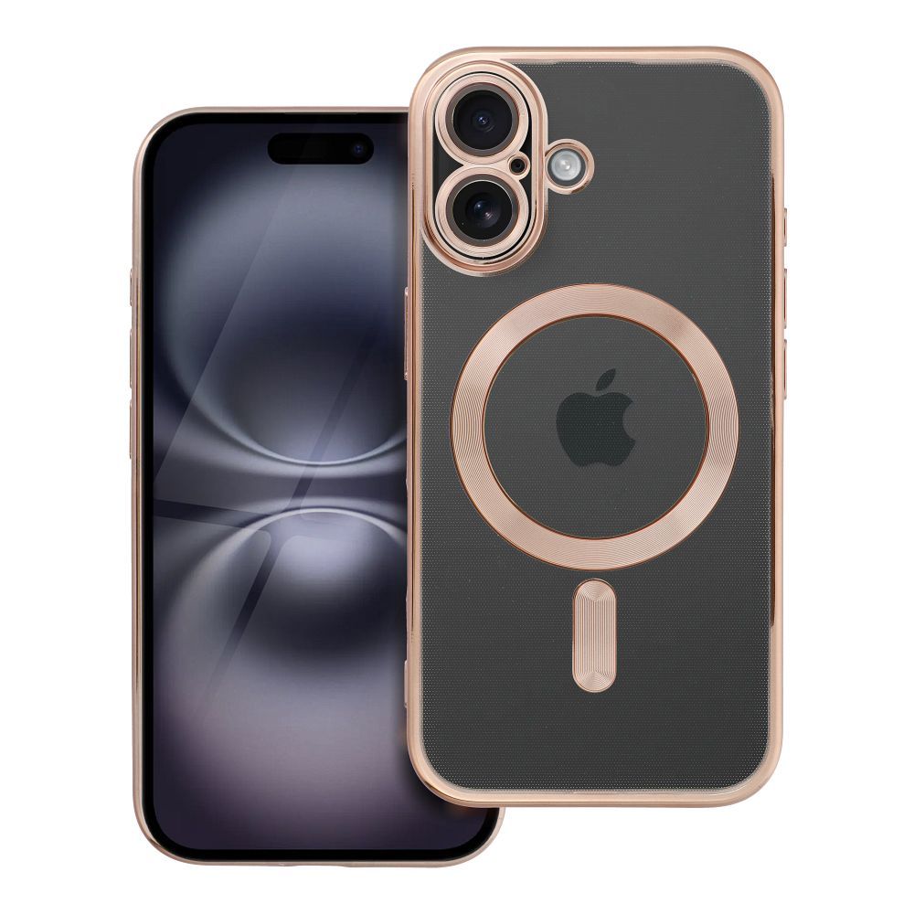 ELECTRO MAG COVER magnetinis dėklas telefonui, suderinamas su MagSafe, skirtas IPHONE 16, rudas spalvos