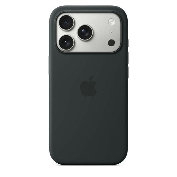 iPhone 17 Pro silikoninis dėklas su MagSafe – juodas