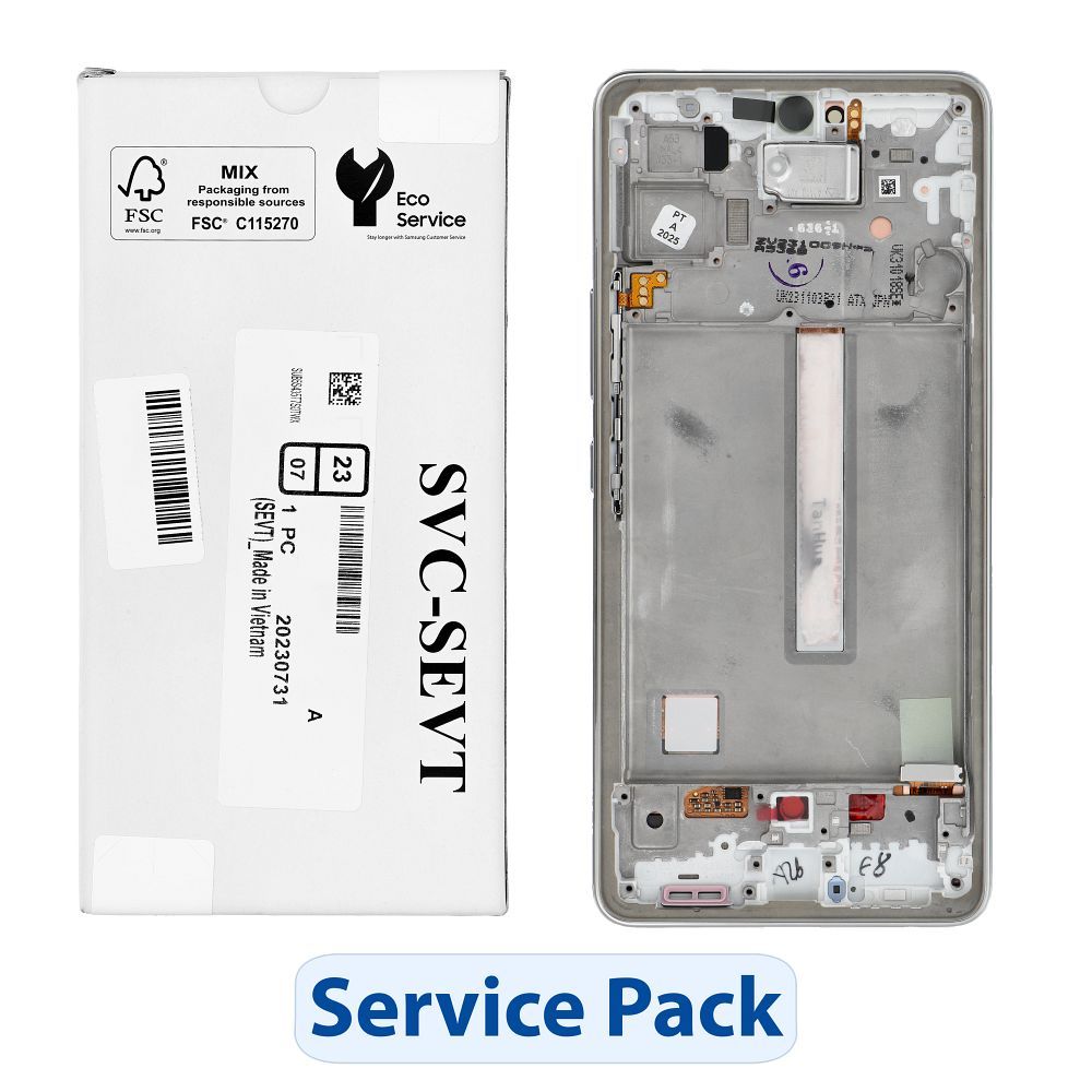 ServicePack LCD ekranas SAMSUNG A53 5G A536B GH82-28024B Balta