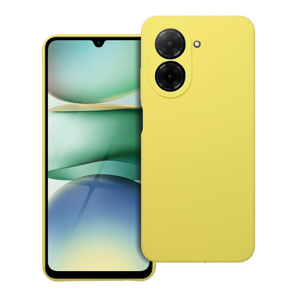 Silikoninis dėklas 2mm telefonui XIAOMI REDMI A5 (171,7 x 77,8 x 8,26) citrininis