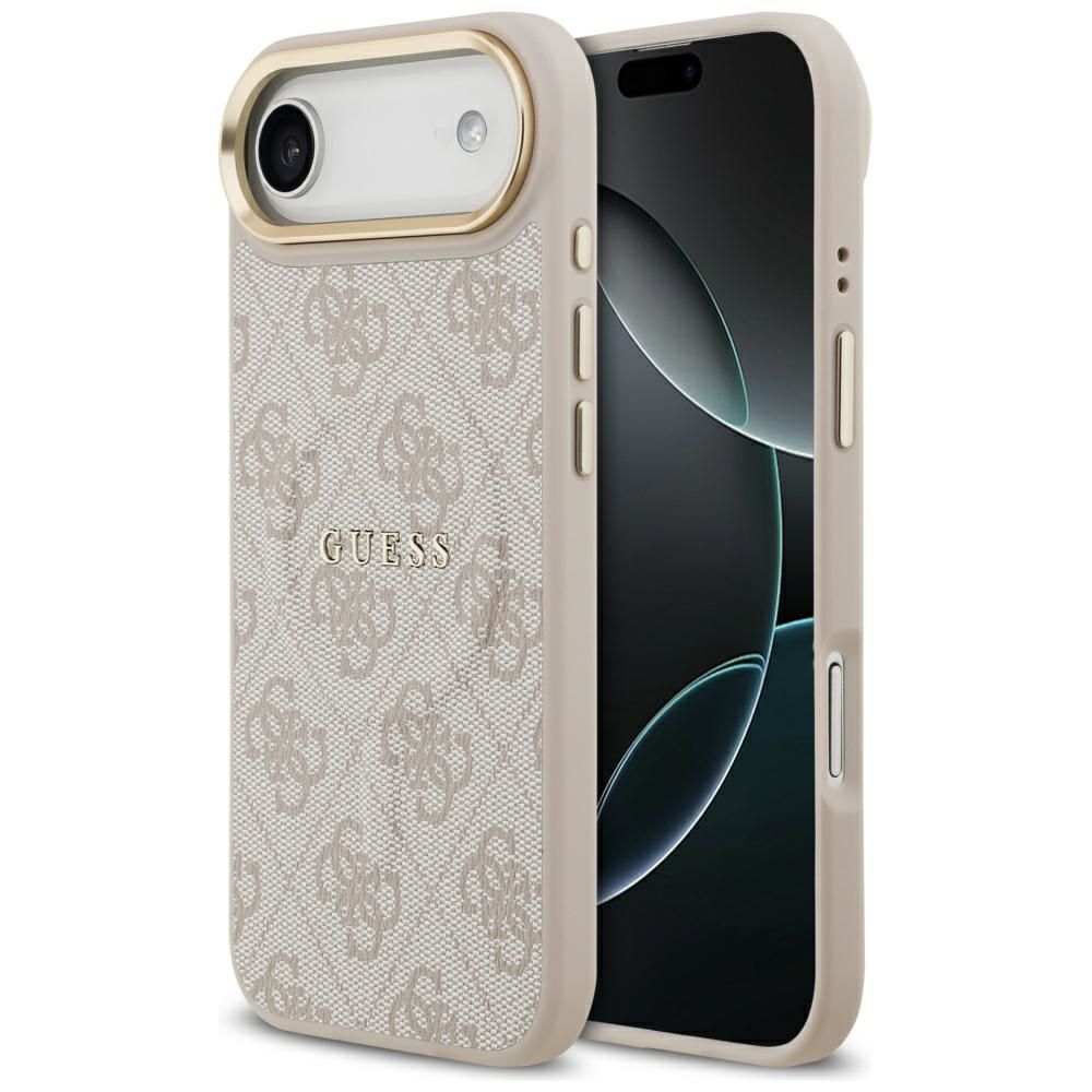 GUESS dėklas IPHONE 17 Air suderinamas su MagSafe GUHMP17MP4MSEGCP (PU 4G su klasikiniu) rožinė