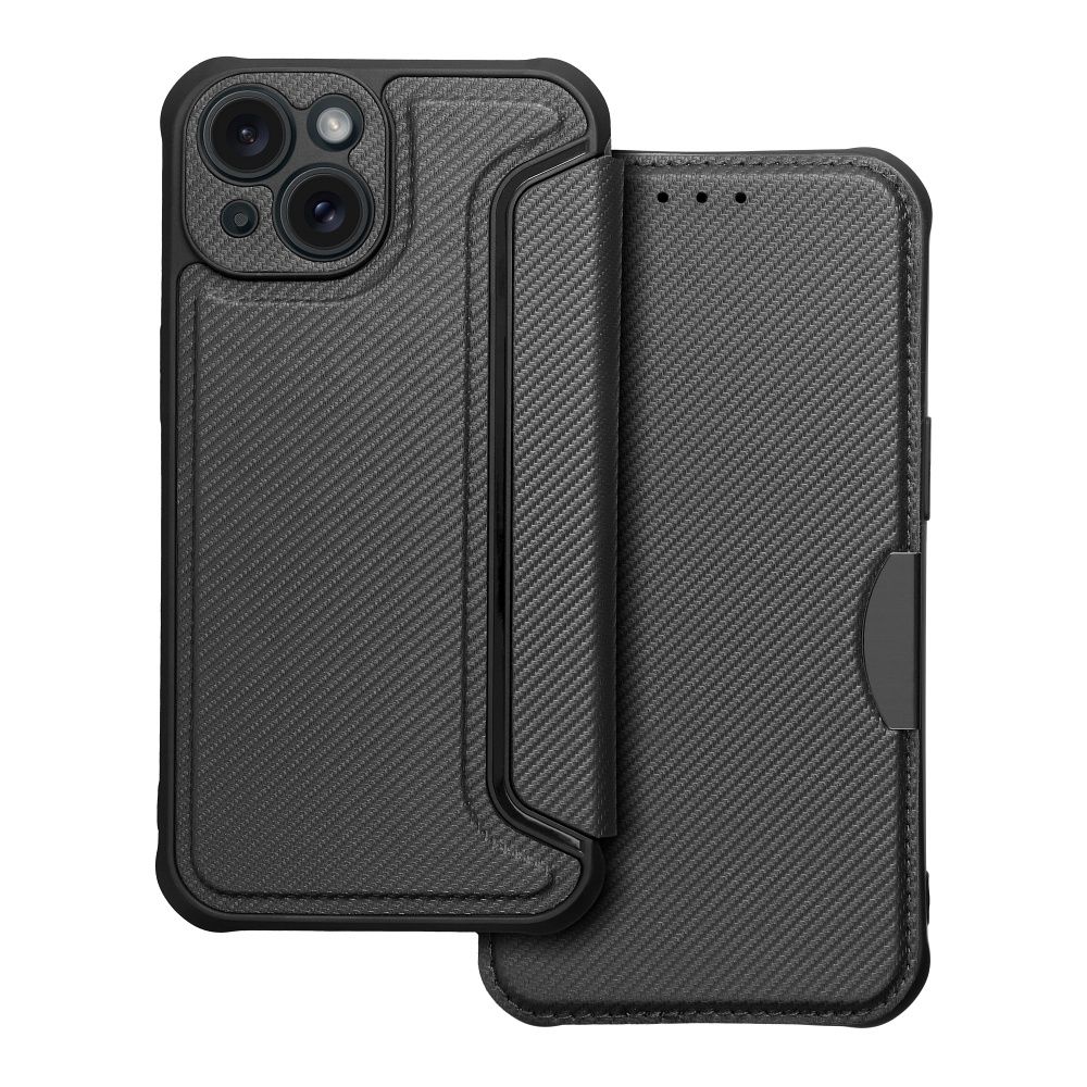 RAZOR knygos tipo dėklas telefonui IPHONE 15 juodas