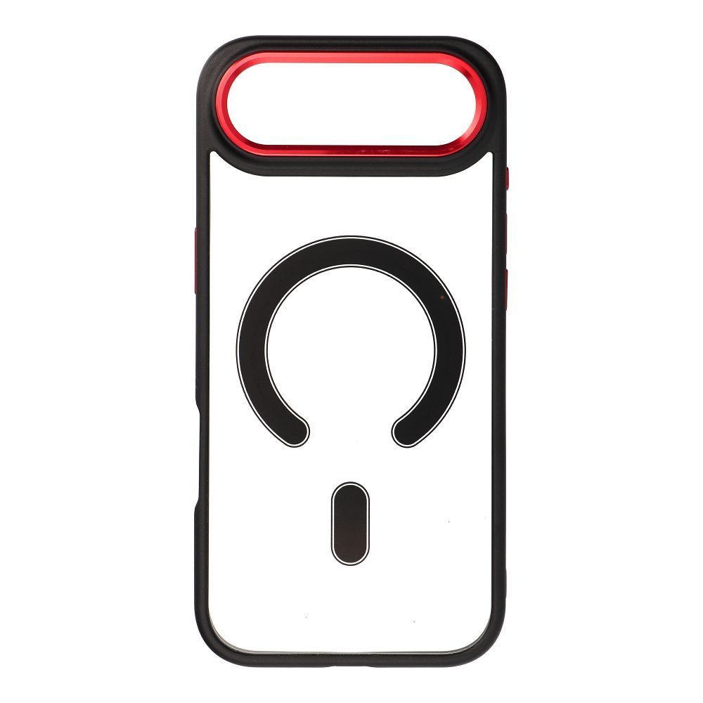 Dėklas telefonui COLOR EDGE MAG COVER suderinamas su MagSafe IPHONE 17 Air - juodas raudonas