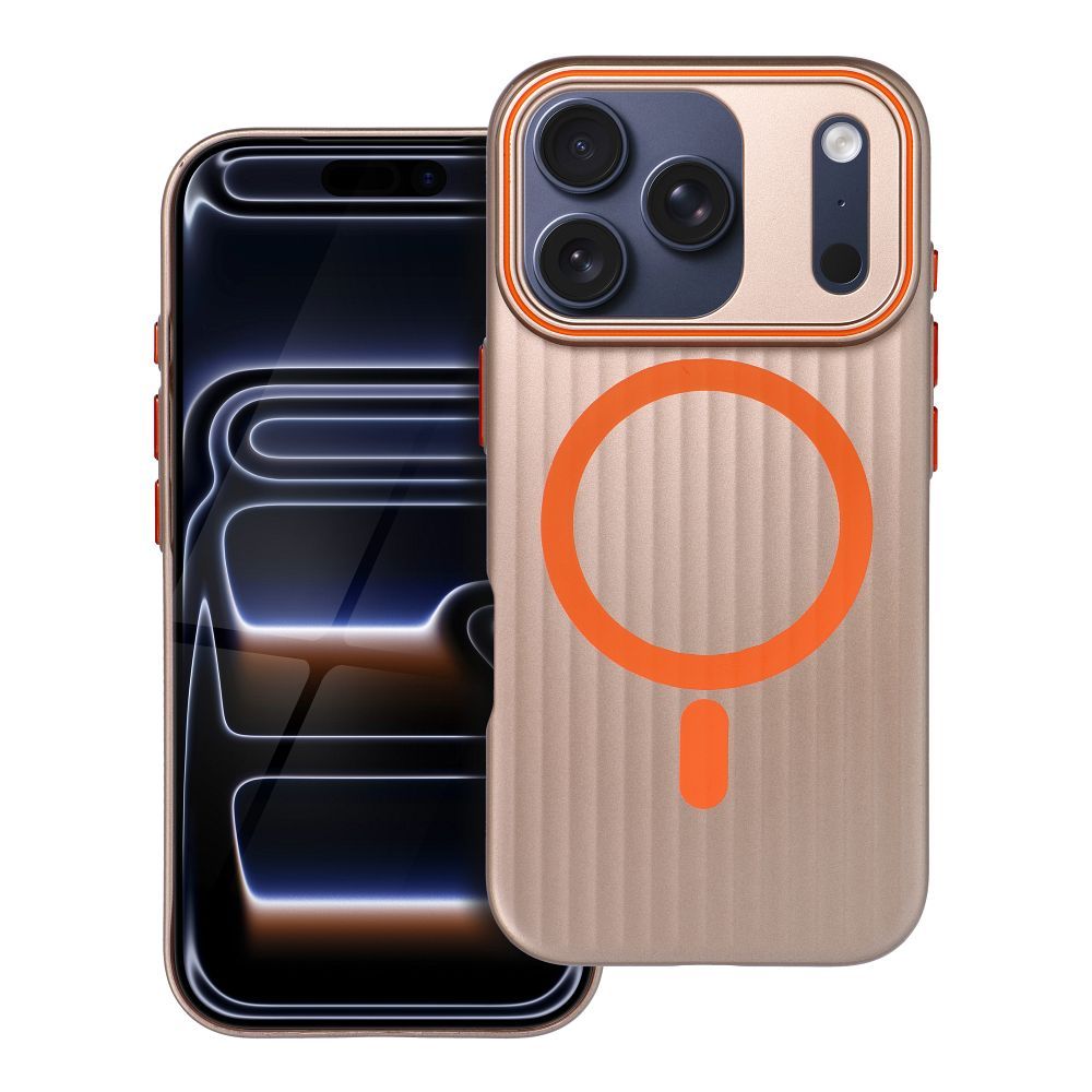 Dėklas telefonui SIMPLY suderinamas su MagSafe iPhone 17 Pro titanium desert