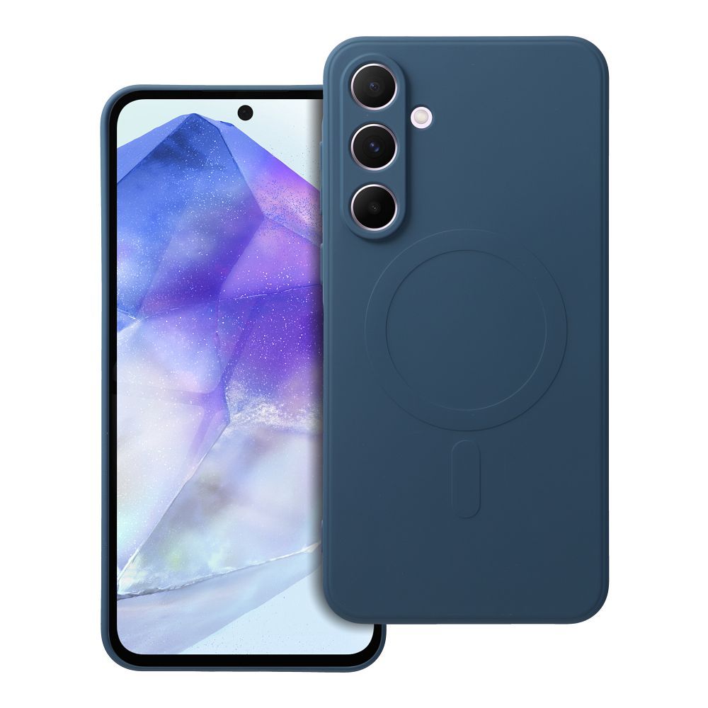 SILICONE MAG COVER dėklas telefonui suderinamas su Magnetiniu SAMSUNG A55 mėlyna