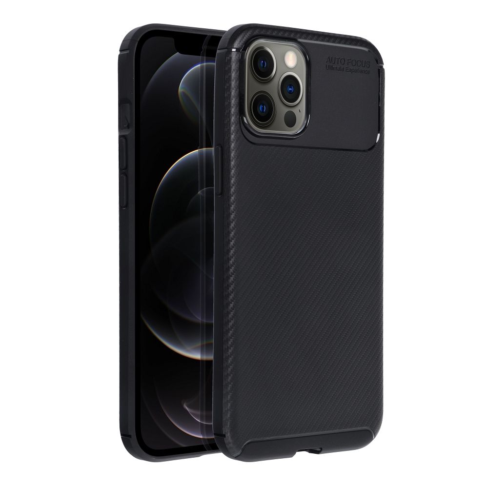Dėklas telefonui CARBON PREMIUM IPHONE 12 Pro Max juodas