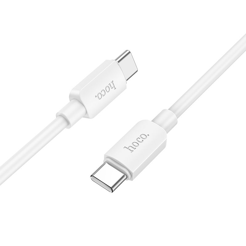 Kabelis USB C į USB C Hoco 3A 60W 1 m X96 baltas