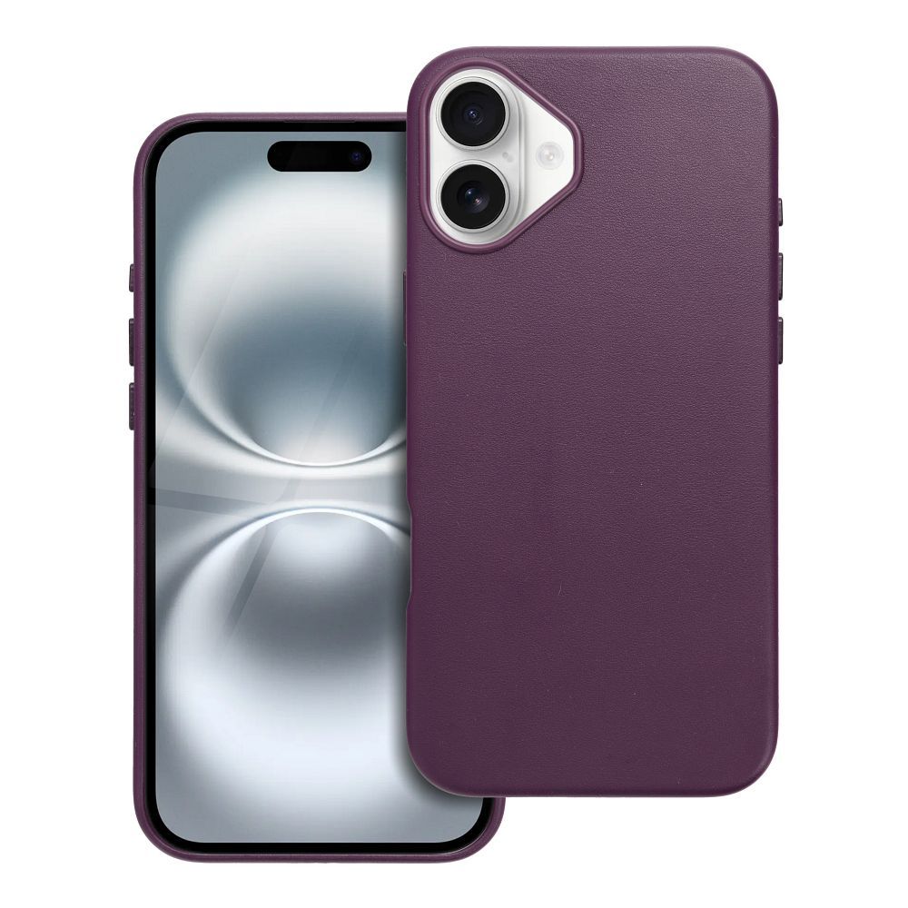 Dėklas Leather Mag Cover (MagSafe) skirtas iPhone 16 Plus violetinis