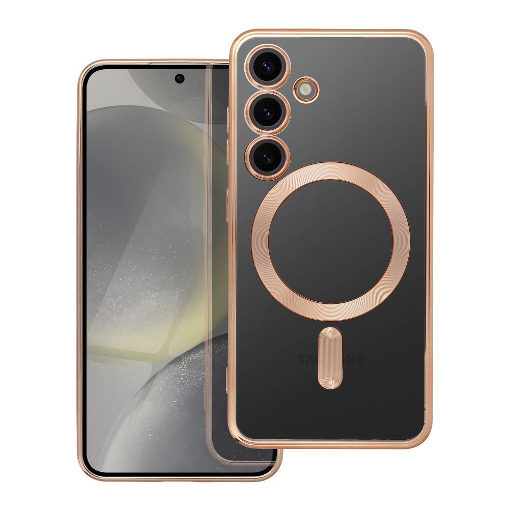 ELECTRO MAG COVER magnetinis dėklas telefonui, suderinamas su MagSafe, skirtas SAMSUNG S24, auksinis