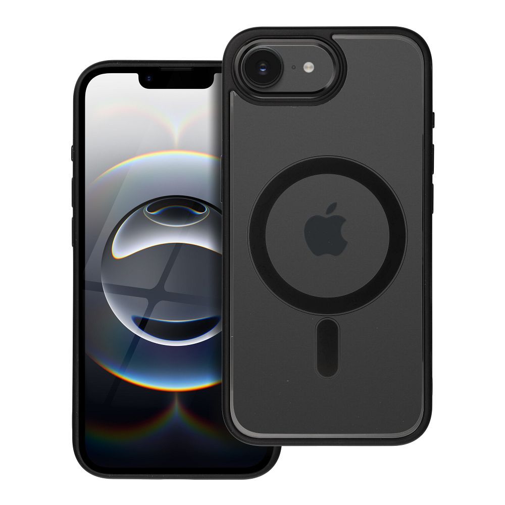COLOR EDGE MAG COVER magnetinis dėklas telefonui, suderinamas su MagSafe, skirtas IPHONE 16e (SE 4 2025), juodas