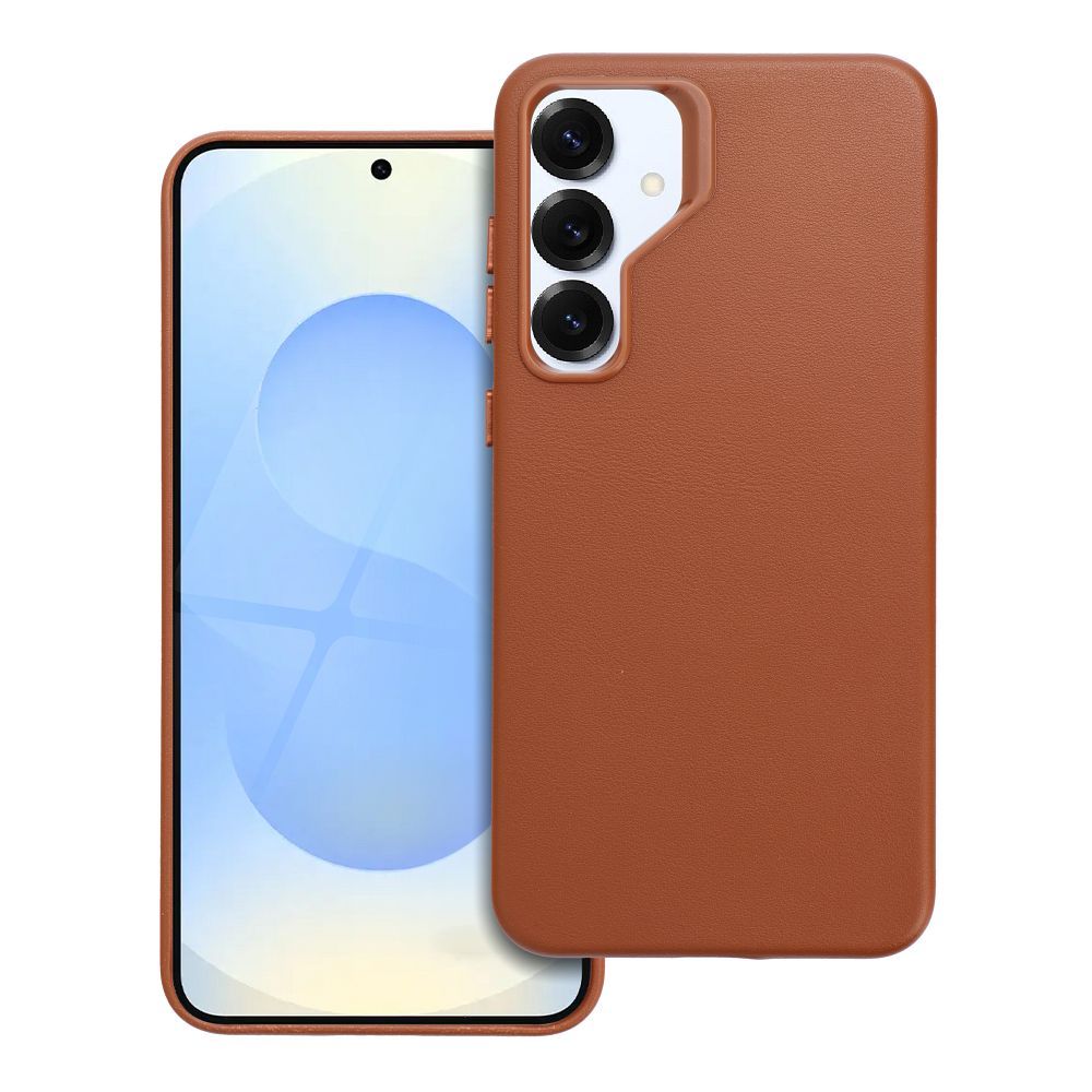 LEATHER MAG COVER dėklas telefonui SAMSUNG S25 PLUS rudas