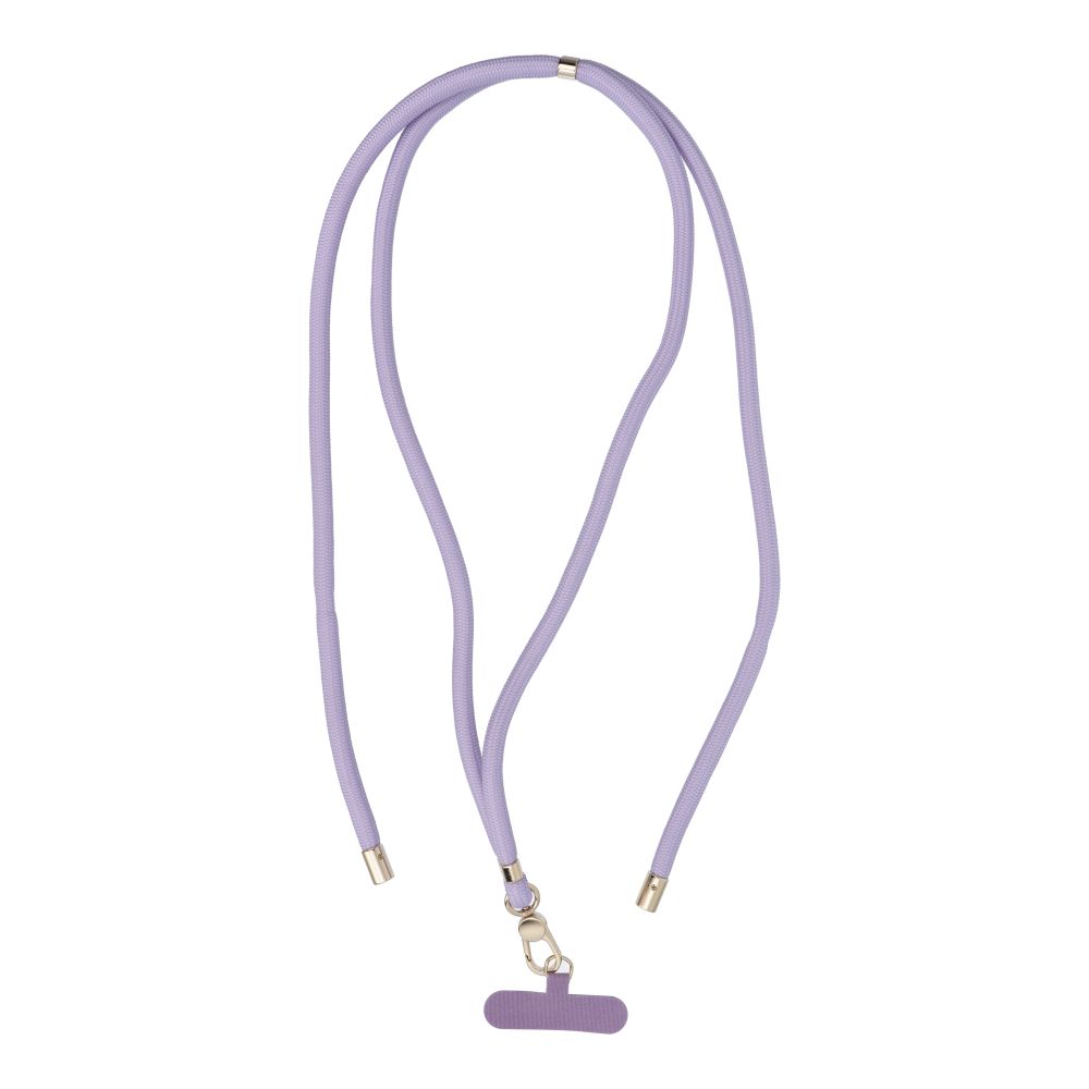 SWING (8mm) Telefono dirželis, Telefono pakabukas su reguliuojamu ilgiu / virvės ilgis 165cm (maks. 82.5cm kilpoje) / ant peties arba kaklo - violetinis