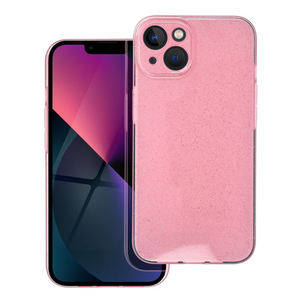 Skaidrus dėklas 2 mm Blink iPhone 13 rožinis