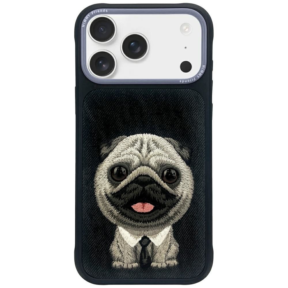 NIMMY dėklas BIG EYED PET 2.0 Šuo IPHONE 17 Pro Max juodas