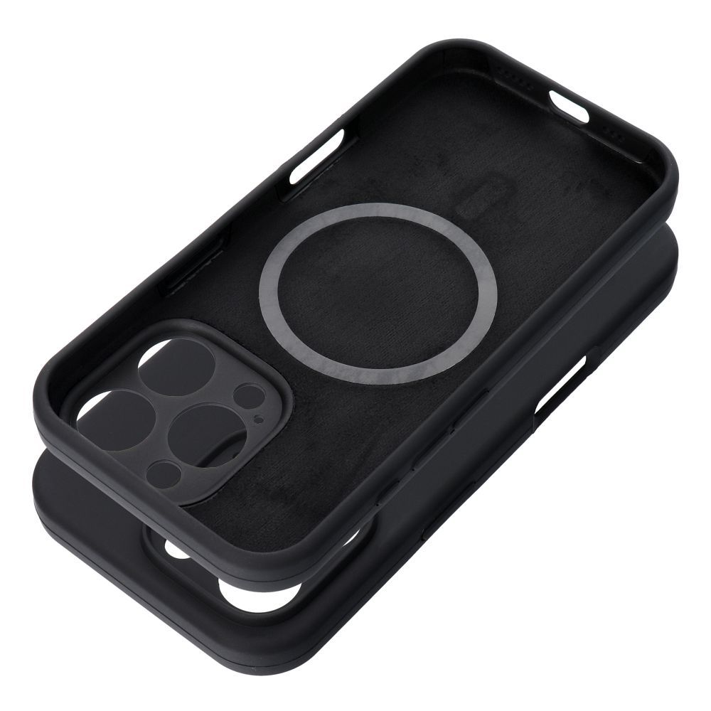 Silikoninis dėklas 2mm IPHONE 15 Pro suderinamas su Magnetine juodas